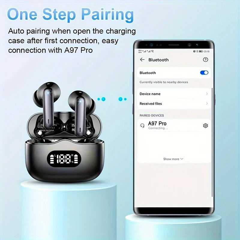 Wireless Earphone 40dB Noise Cancelling Bluetooth