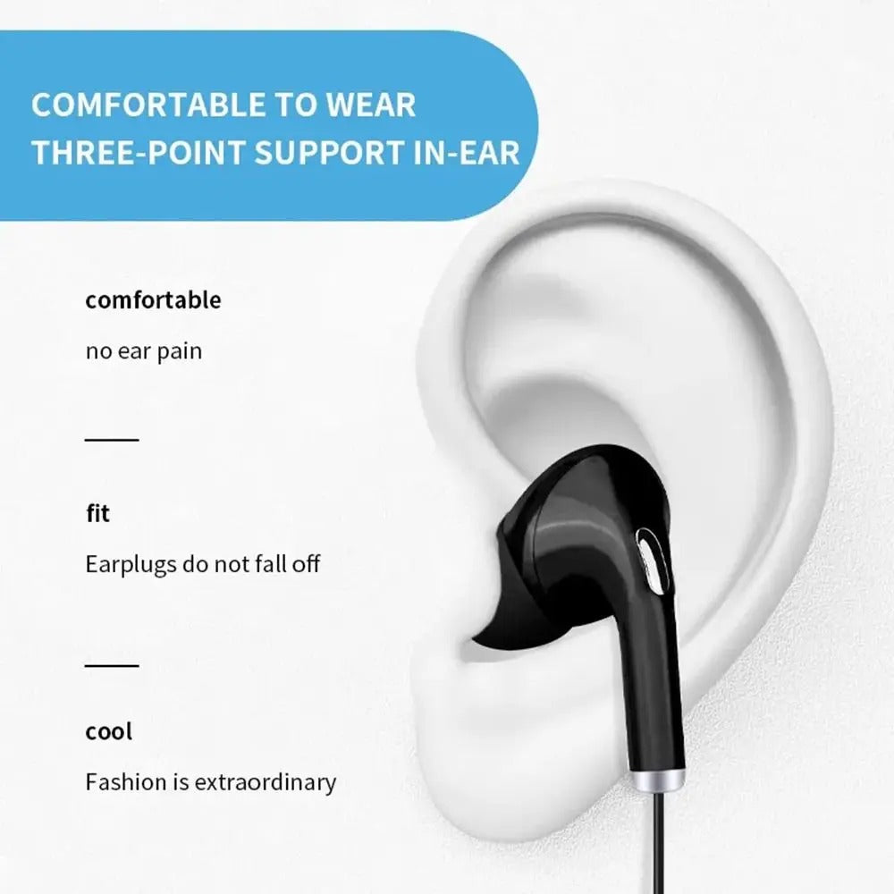 High Definition Wired Earphone 3.5mm In-Ear Control Portable Sports