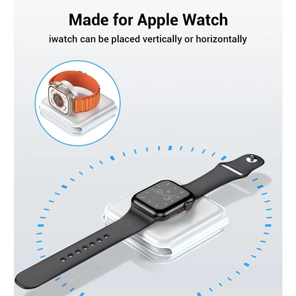 100W 3 in 1 foldable Wireless Charger Pad Stand for iPhone Earpads iWatch