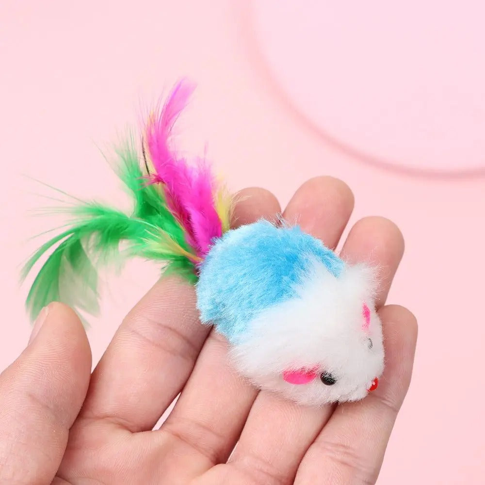 10Pcs/Set Cat Mouse Toys Mice Toy Rattle Interactive