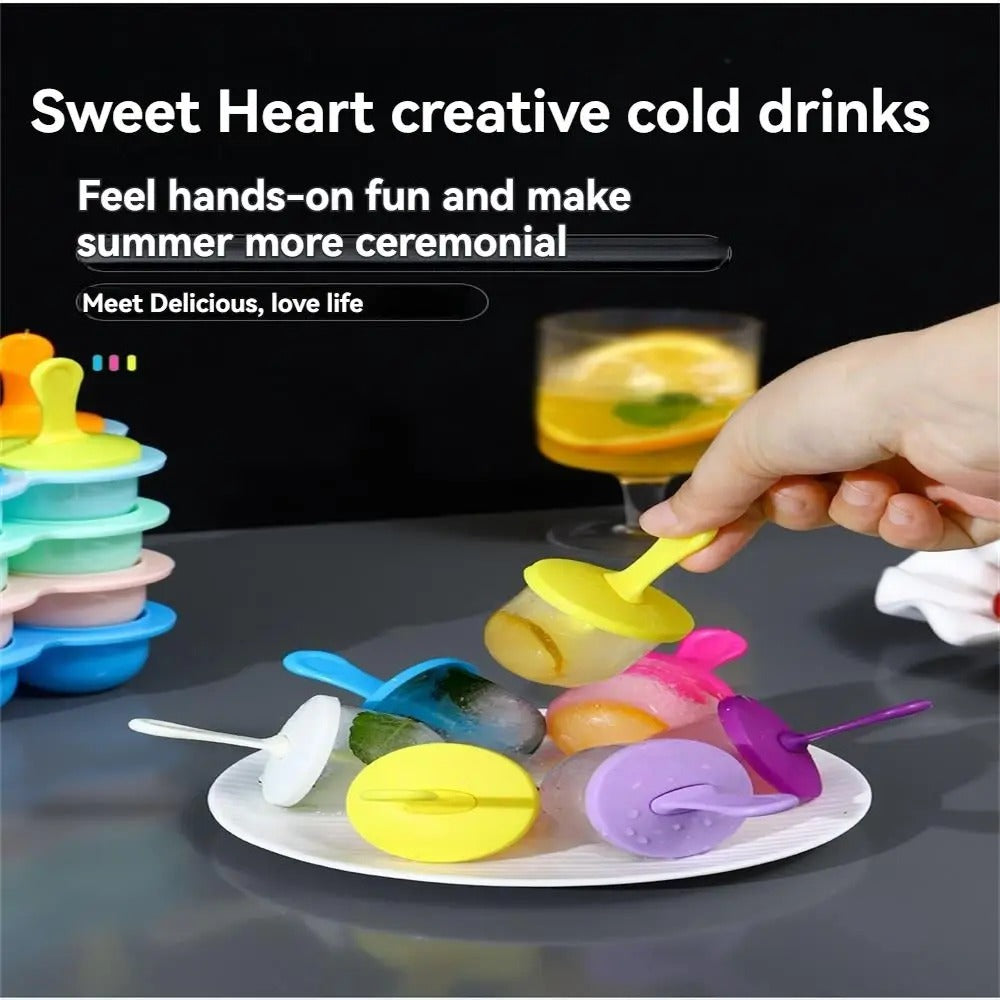 7 hole ice cream mold Ice cream Diy mold Children's Popsicle mold