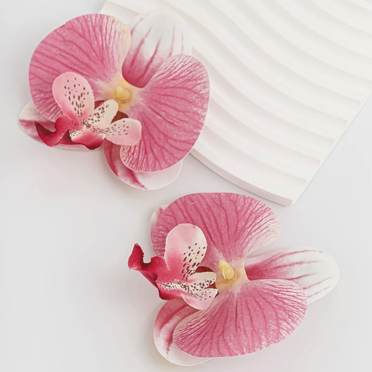 Classic Pink Butterfly Orchid Pendant Earrings