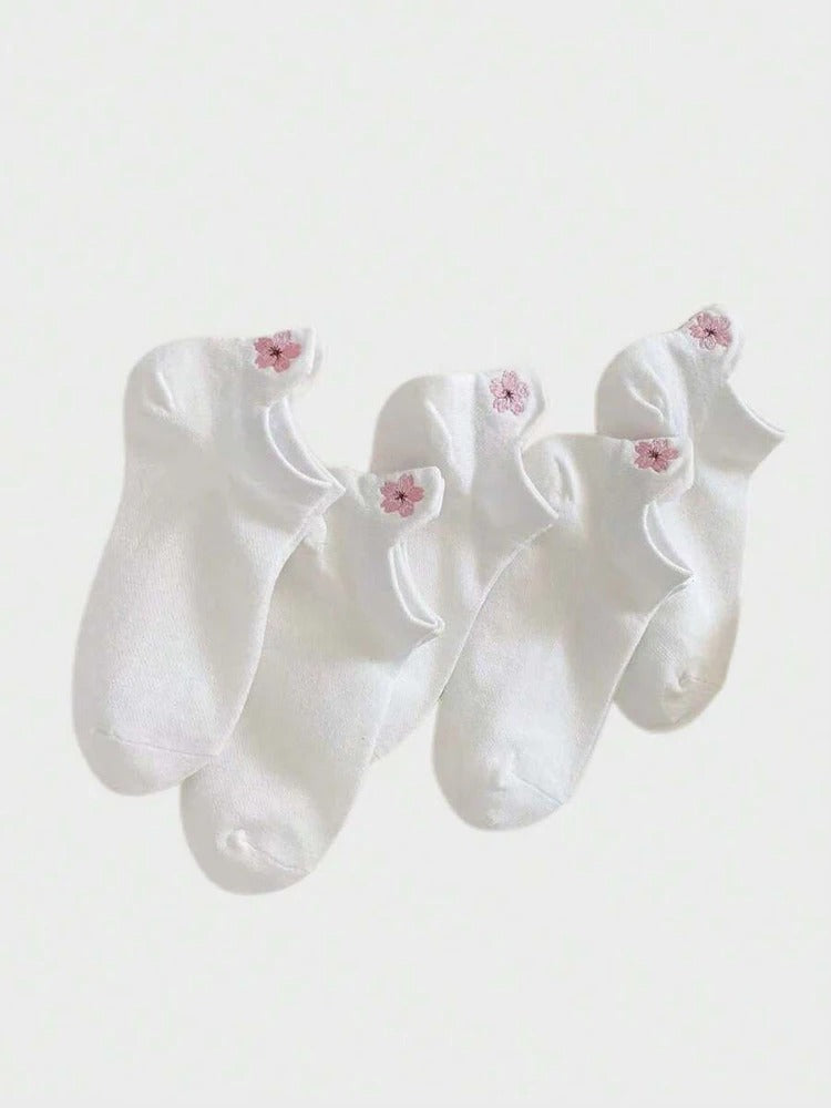 5 Pairs Women Cartoon Short Socks