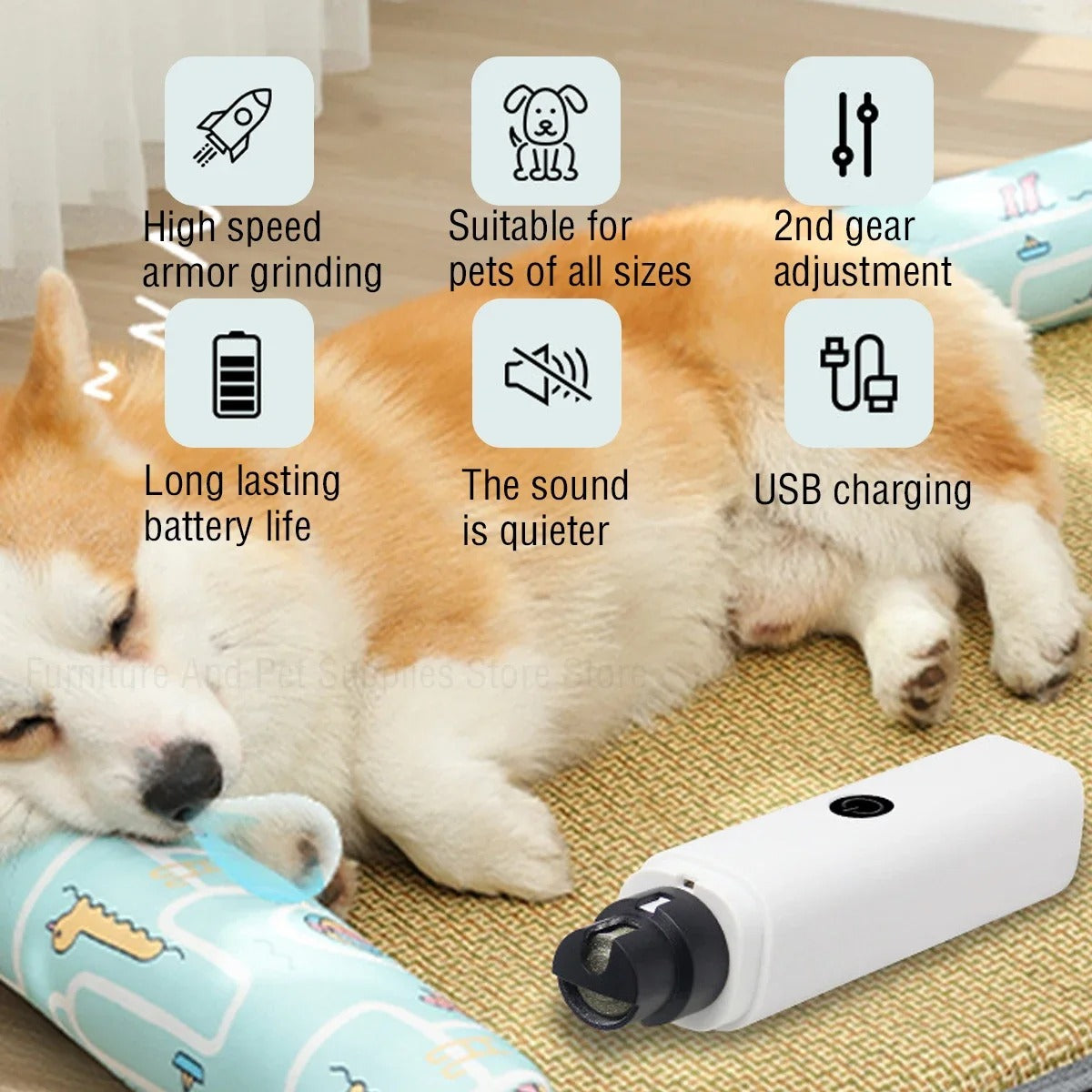 Electric Dog Nail Clippers for Dog Nail Grinders Rechargeable