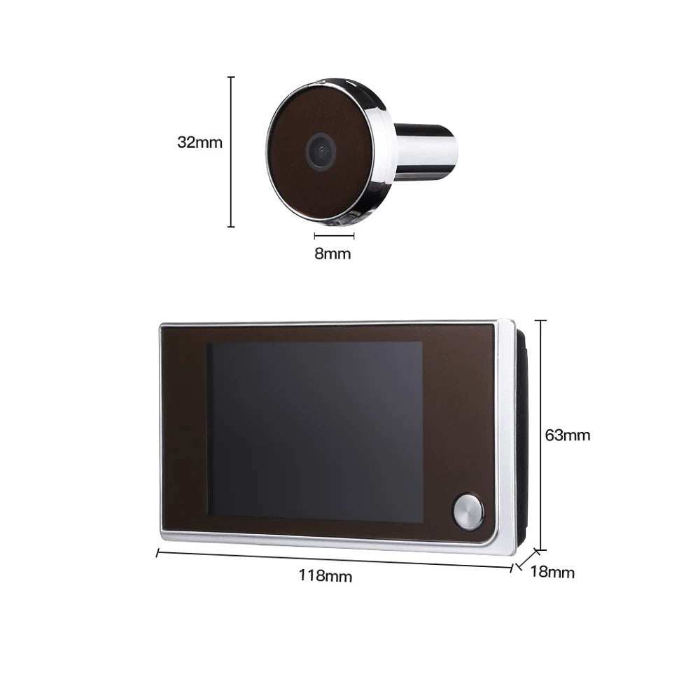 3.5 Inch Doorbell Peephole Viewer Digital Door Camera