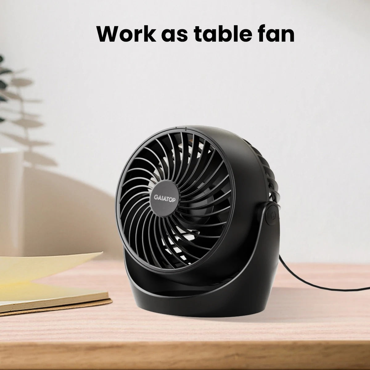 fan for bedroom strong airflow quiet desktop air circulator fan for whole room 360°