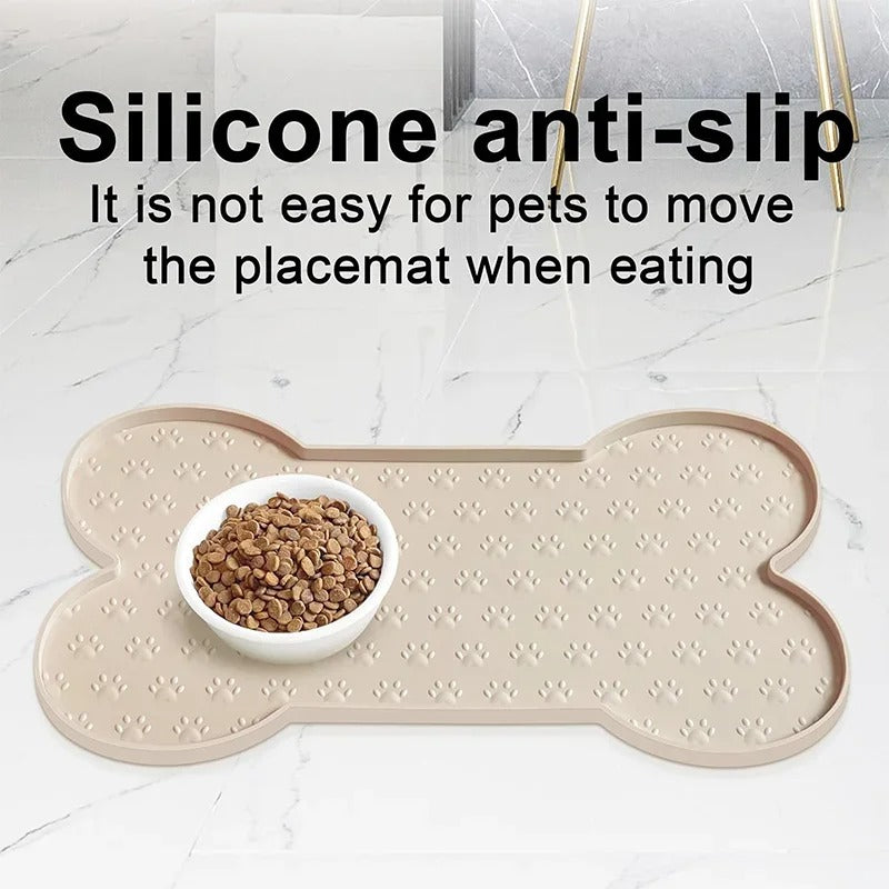 Dog Food Mat Anti-Slip Silicone Thicker Pet Placemat Waterproof