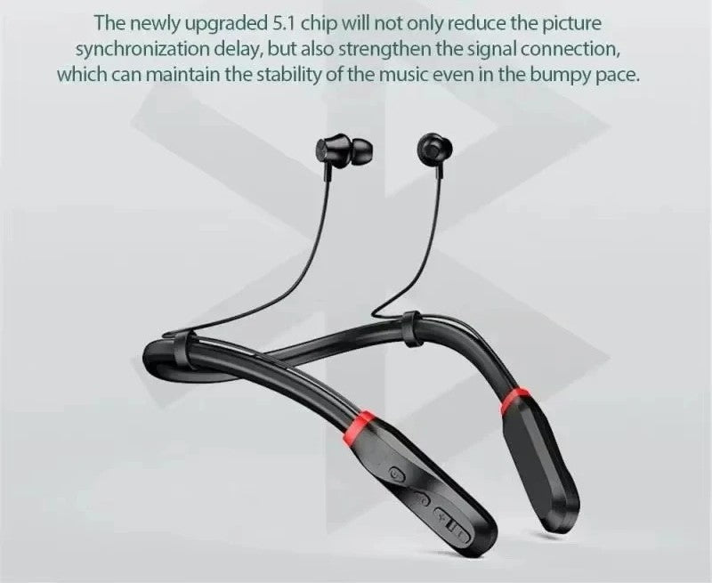 Neckband Bluetooth Headphones Wireless Earphones 9D
