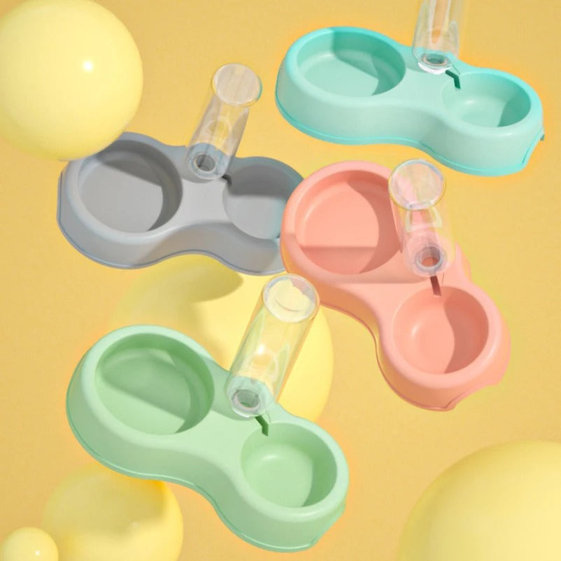 Pet Cat Bowl Automatic Feeder Water Dispenser Dog Cat Food Bowl