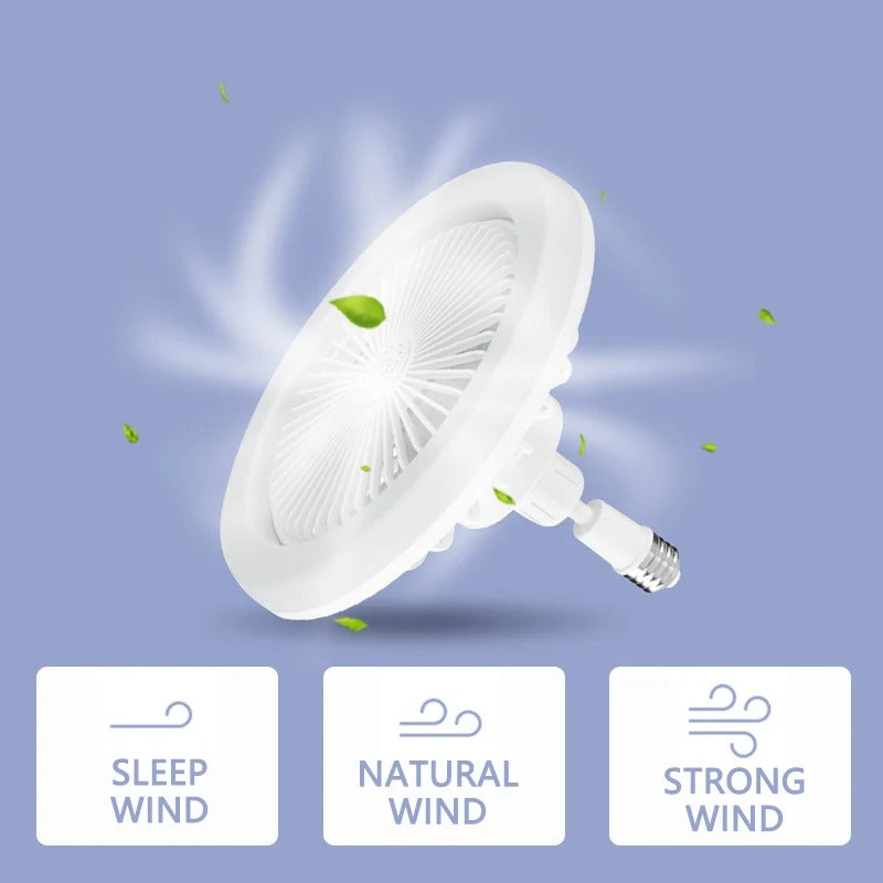 Smart 3-in-1 Ceiling Fan with Remote Control Lighting Lamp E27 Converter