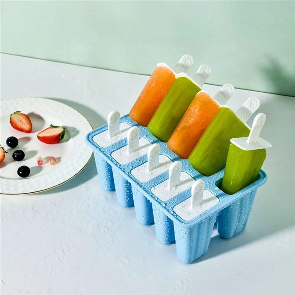 Popsicle molds 10 Pieces Popsicle Molds Silicone BPA Free Ice Pop Easy