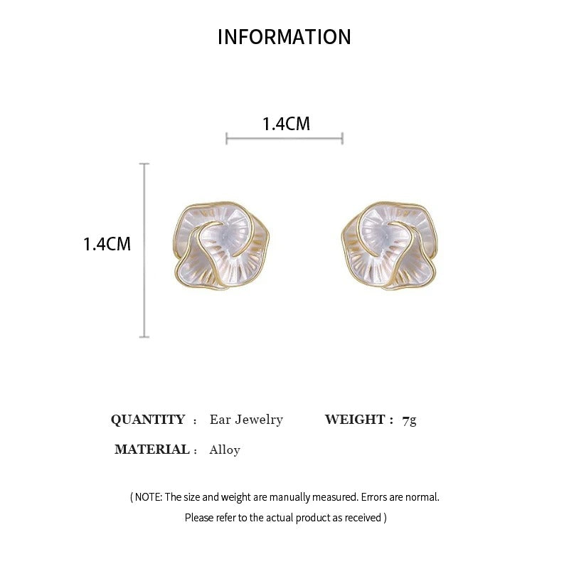 Delicate Camellia Stud Earring For Women