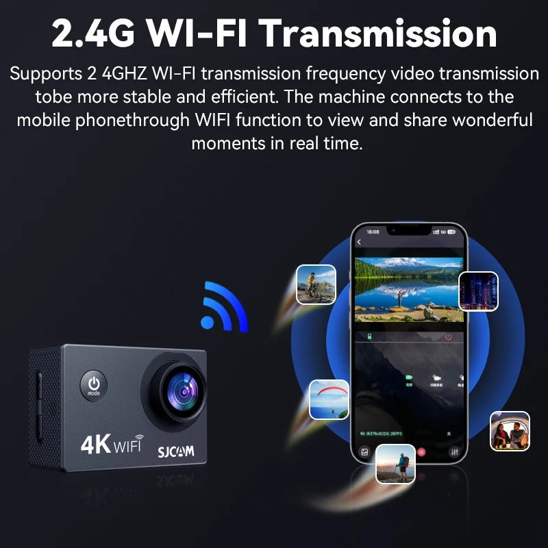 Air Action Camera with 4K Video 30M Waterproof