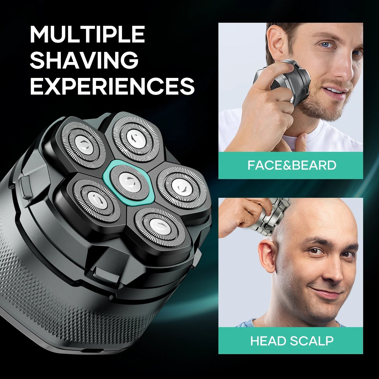 Electric Head Shavers for Men Magnetic Razor Hair Trimmer