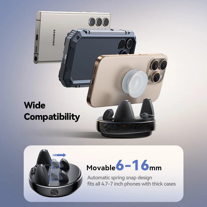 Dashboard Car Phone Mount Holder One-Handed  Holder For  360° Rotation