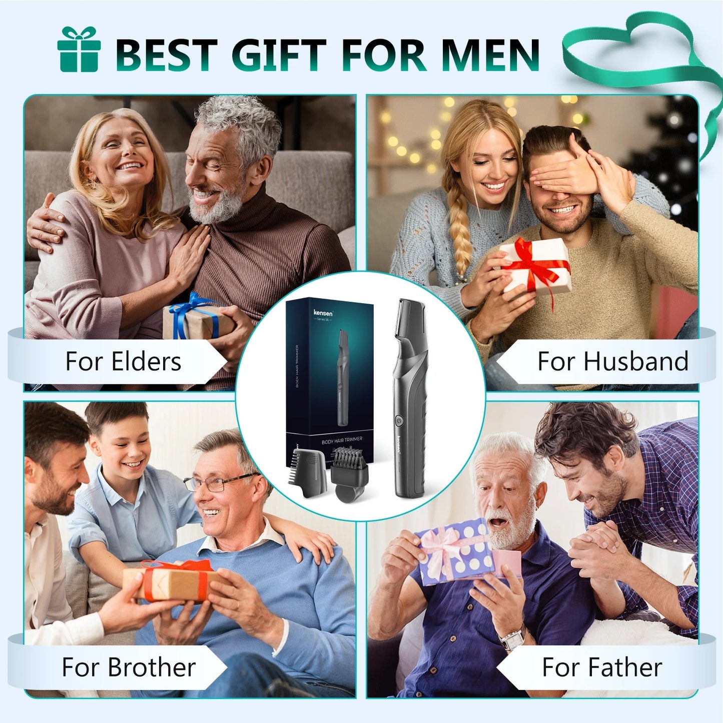 Electric Body Hair Trimmer Groomer Clipper IPX5 Waterproof