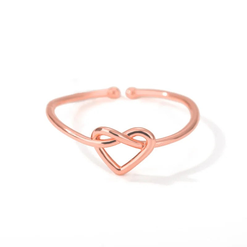 Stainless Steel Rings for Women Gold Color Couple Heart Ring