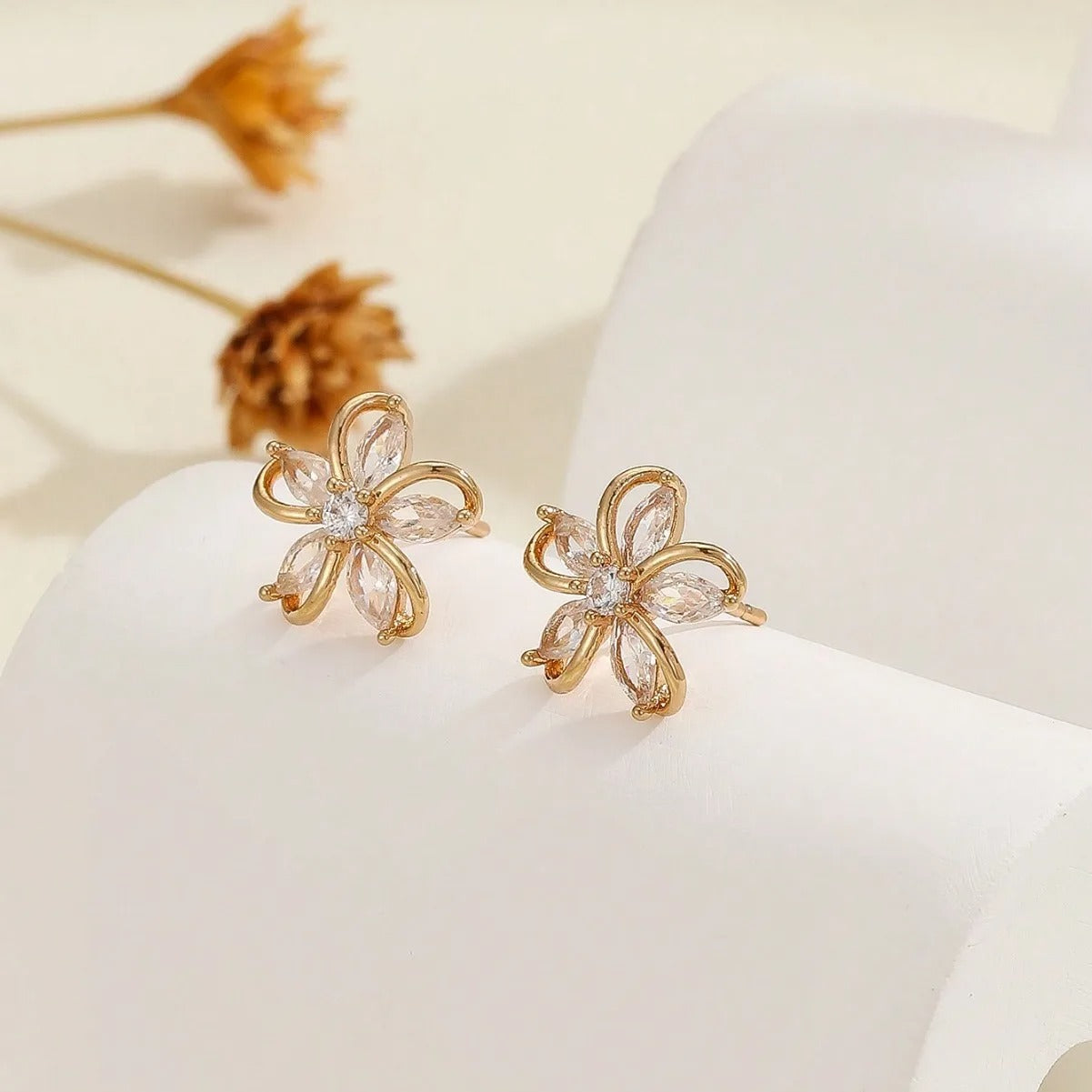 Dainty Flower Stud Earrings for Women