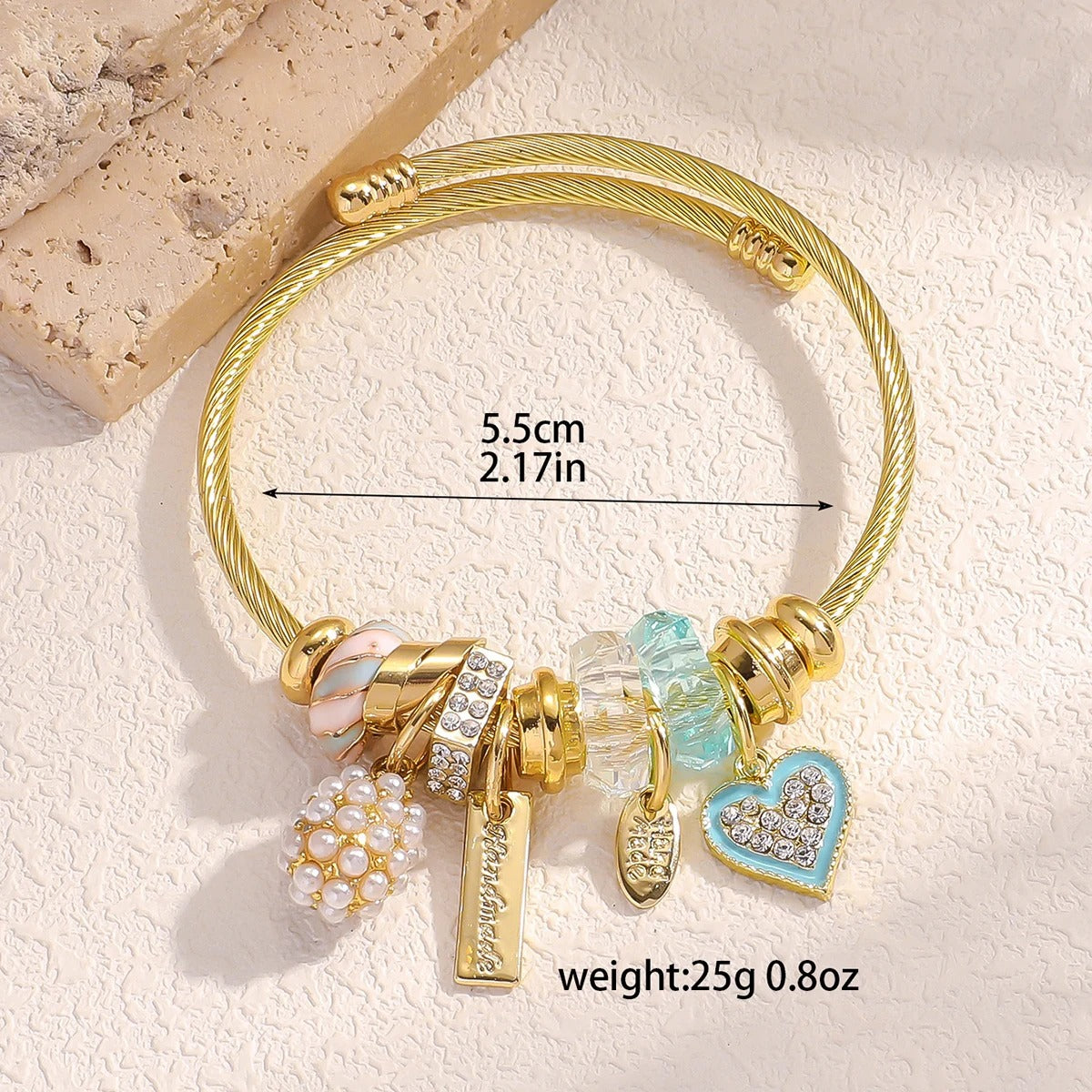 Fashion Multi Element Stainless Steel Circle Beaded