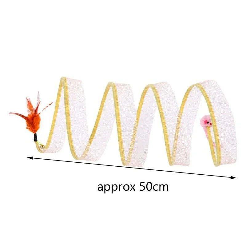 Folded Cat Tunnel S Type Cats Tunnel Spring Toy