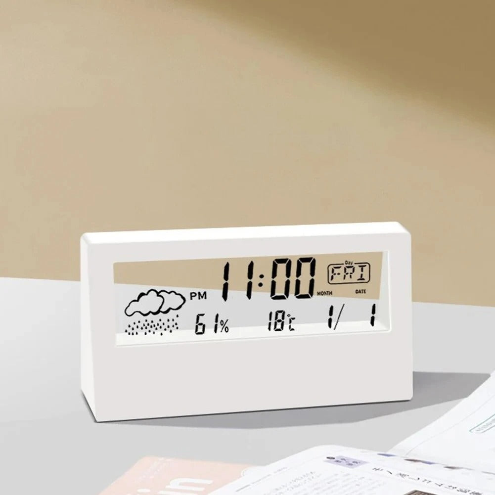 Thermo-Hygrometer Creative Weather Display Electronic Alarm Clock