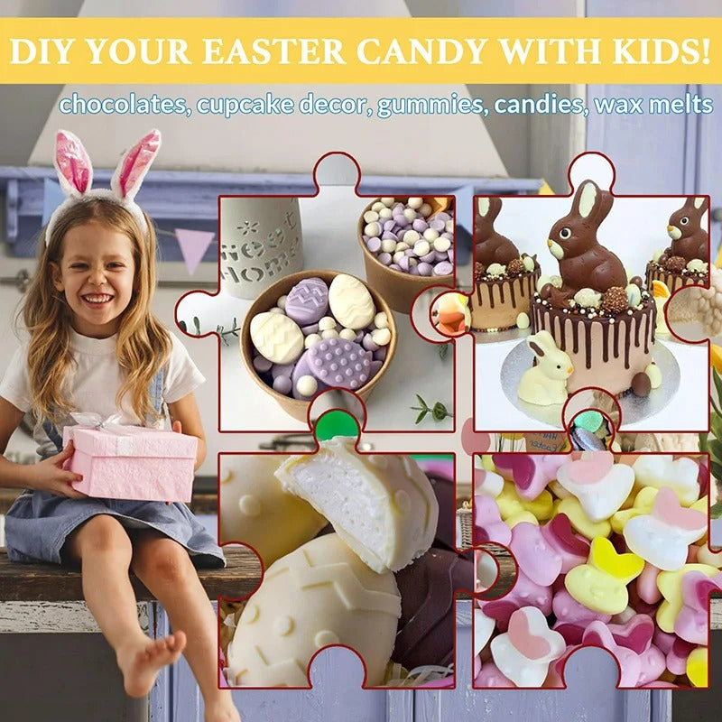 Silicone Gummy Chocolate Mold 9 Shaped Egg Rabbit