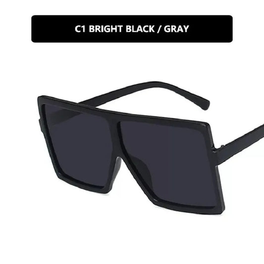 Oversized Shades Sunglasses Woman Black Fashion