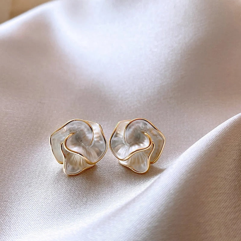 Delicate Camellia Stud Earring For Women
