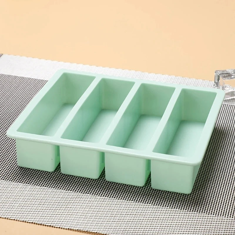 Strip-shap Ice Cube Trays Giant Silicone Ice Cubes Square Tray