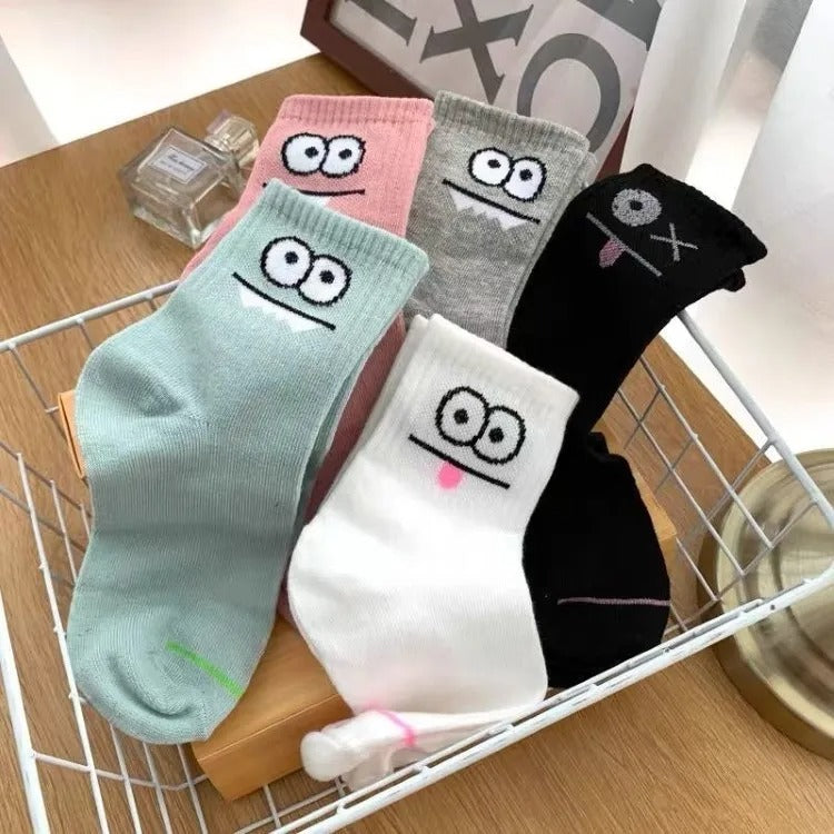5 Pairs Women's Socks Lovely Cow Pattern Short Socks