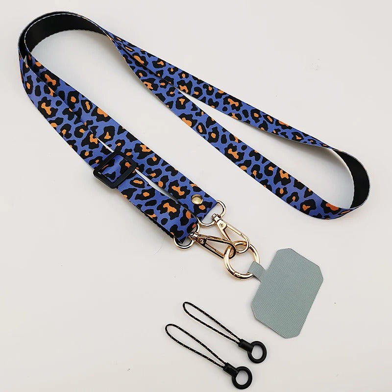 Leopard Print Crossbody Cell Phone Lanyard Strap Neck