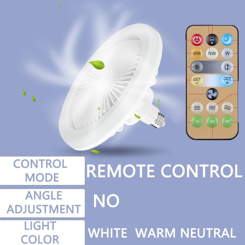 Smart 3-in-1 Ceiling Fan with Remote Control Lighting Lamp E27 Converter