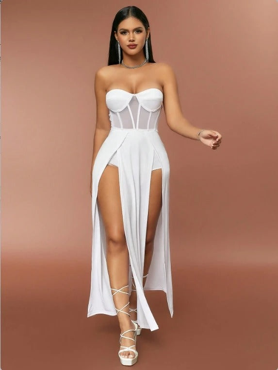 Summer Luxury sexy Off Shoulder Irregular Swinging Collar