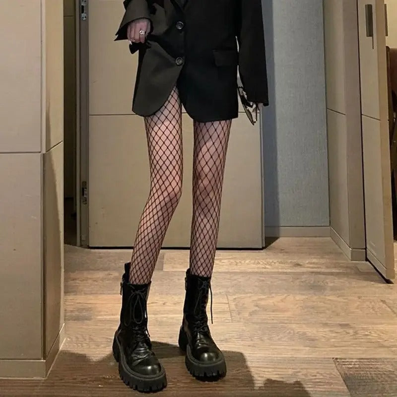 Classic Lolita Hollowed Out Lace Mesh Stockings