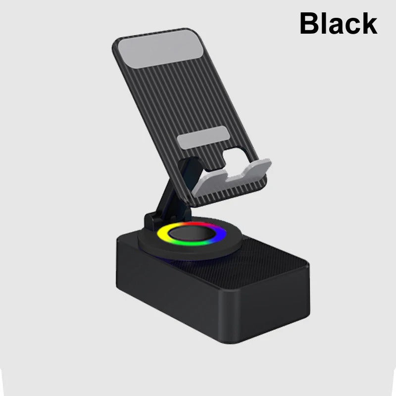3-In-1 Cell Mobile Phone Holder Bracket Audio Power Bank Wireless Bluetooth Speaker