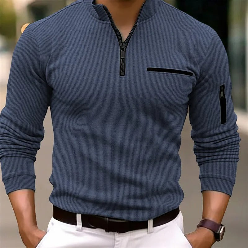 New men's arm zipper spring and fall leisure sports