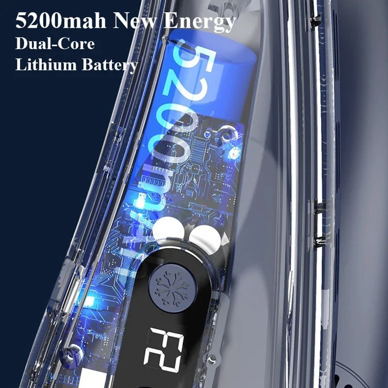 2024 New Neck Air Conditioner Portable Neck Fan Rechargeable Semiconductor Cooling