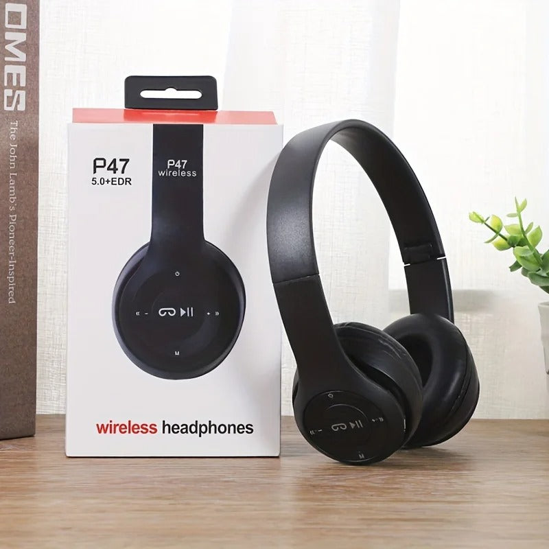 Wireless Headphones 5.0 Bluetooth Earphone Foldable Bass