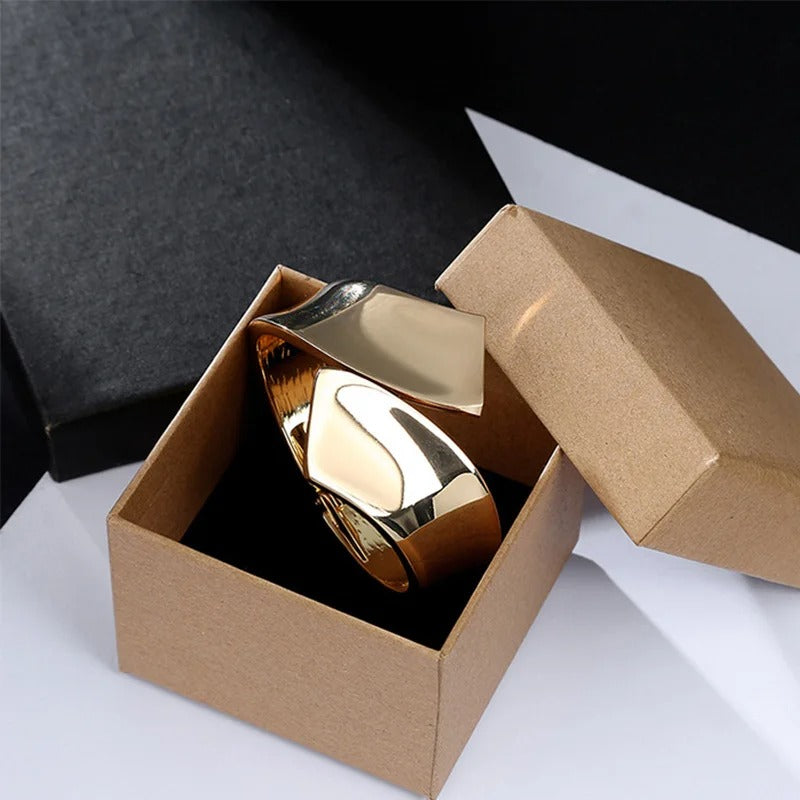 Smooth Irregular Geometric Cuff Bracelets For Women