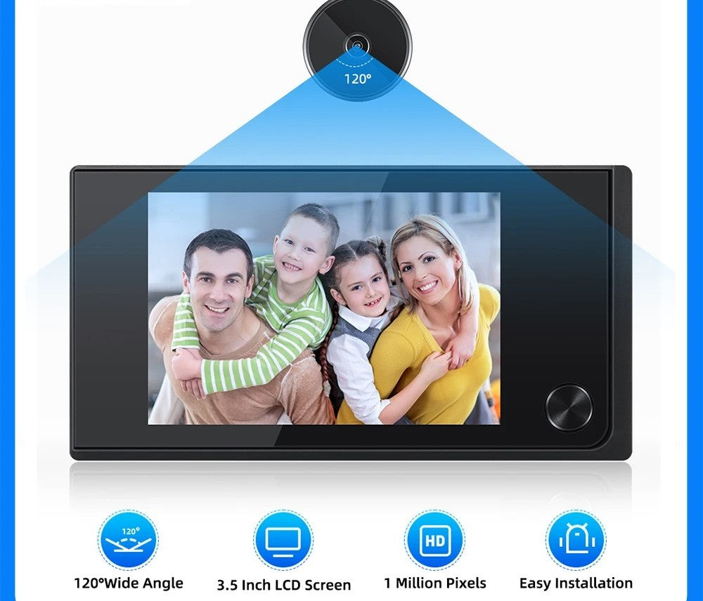 3.5 Inch Doorbell Peephole Viewer Digital Door Camera