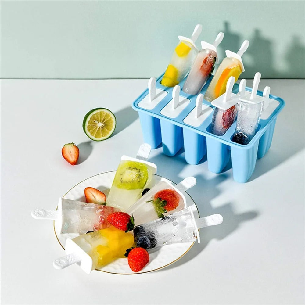 Popsicle molds 10 Pieces Popsicle Molds Silicone BPA Free Ice Pop Easy