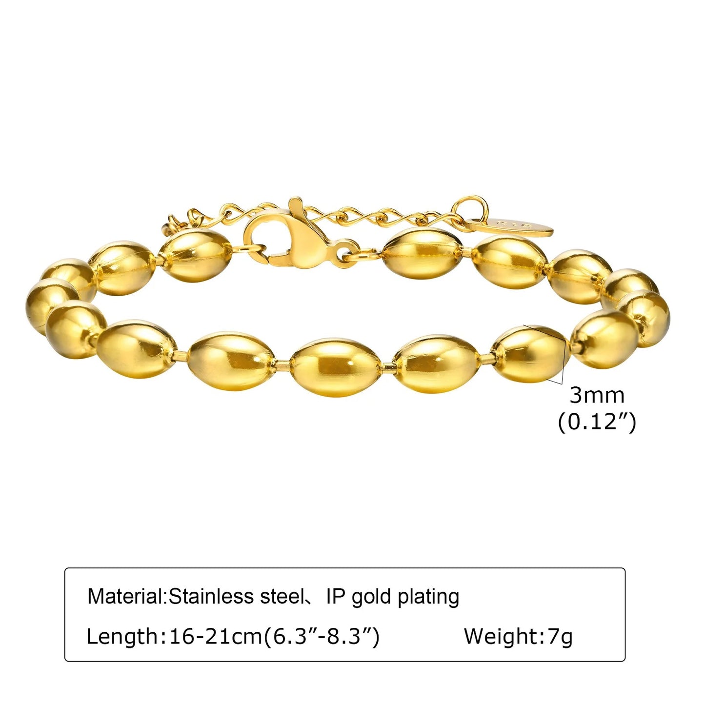 Stainless Steel Link Chain Bracelet For Woman