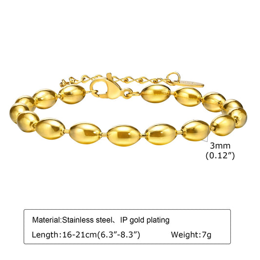 Stainless Steel Link Chain Bracelet For Woman