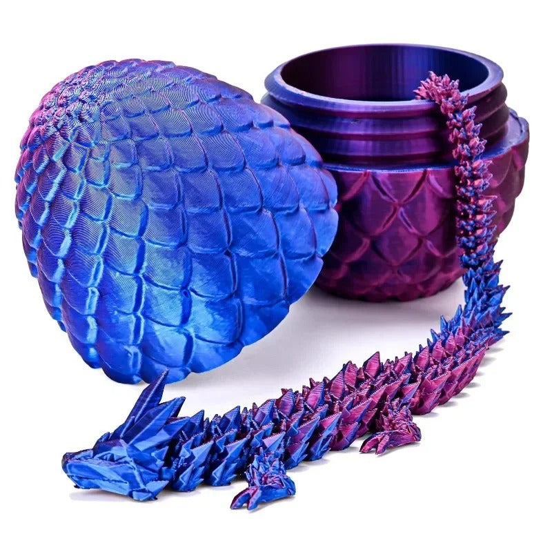 1PCS 3D Printed Dragon Egg with Dragon Full Articulated Dragon