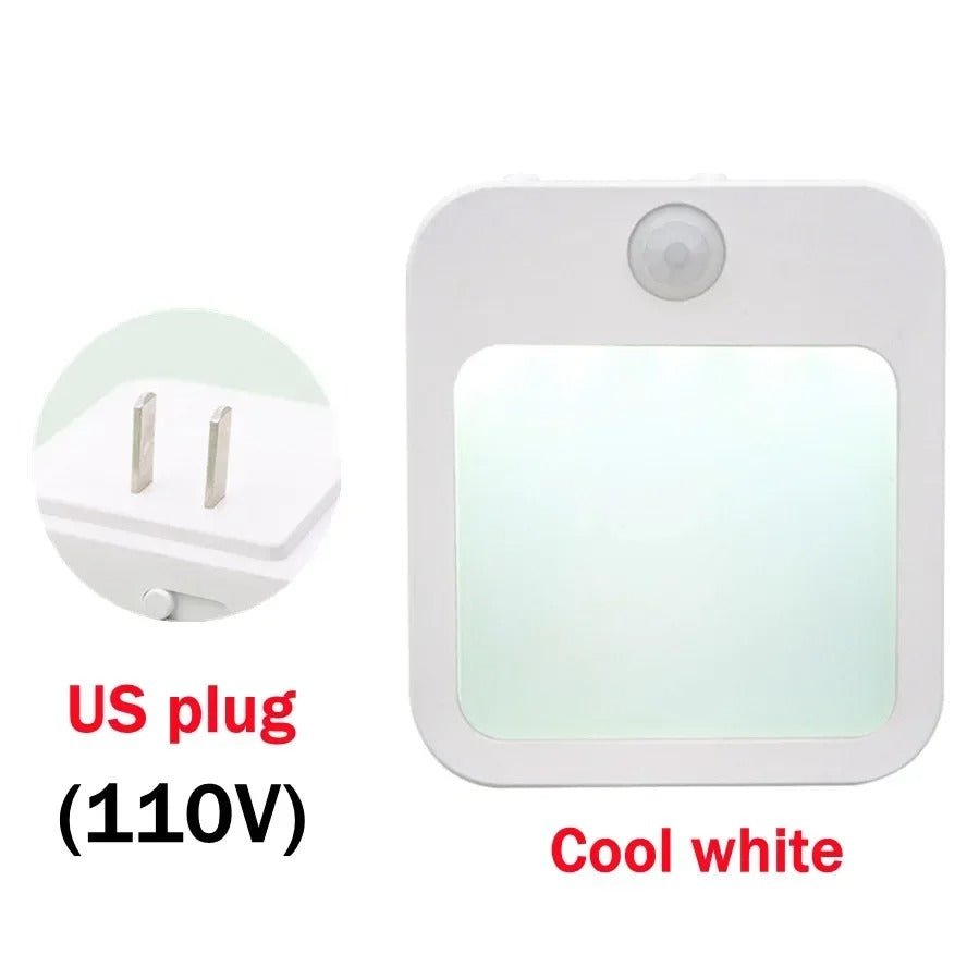 Motion Sensor LED Night Lights EU Plug Dimmable Cabinet Light