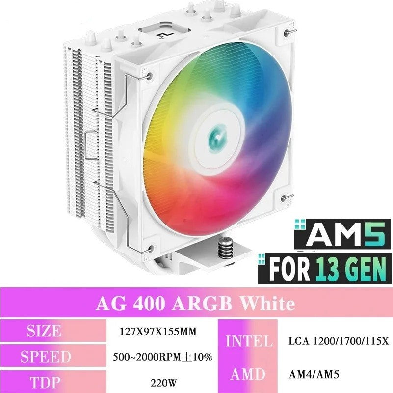 AG400 4 Heat Pipe CPU Air-Cooled Cooler ARGB