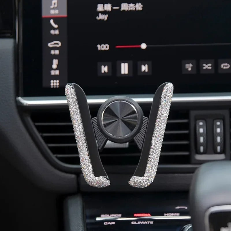 Car Phone Holder Diamond Crystal