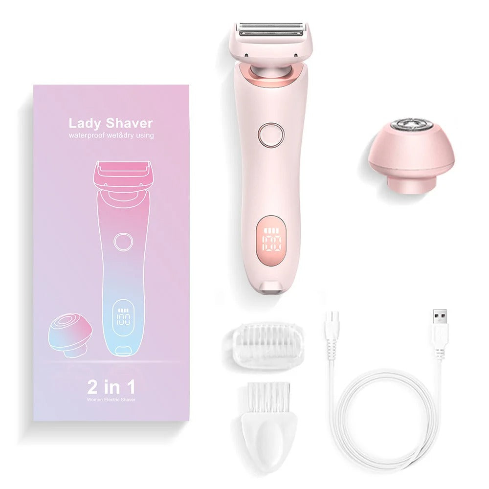 Electric Razors for Women 2 In 1 Bikini Trimmer Face Shaver