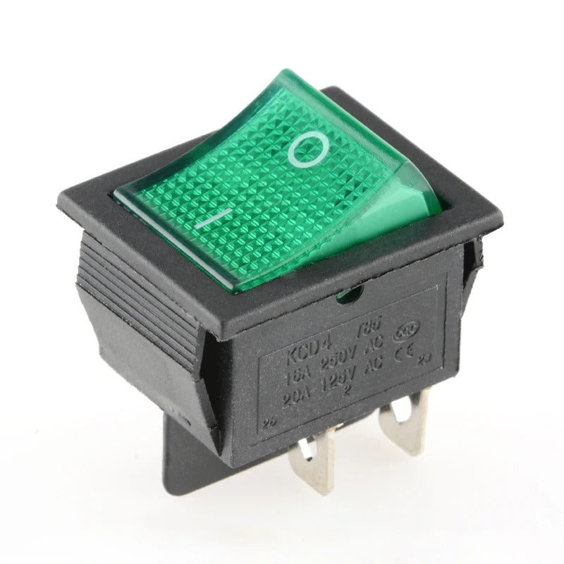 Rocker Switch On Off 6 Pin With Led 4 16A 250V 220V