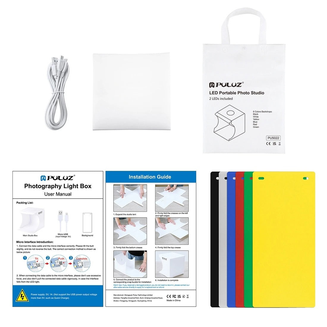 20cm Mini 2 LED Panels Folding Portable 1100LM